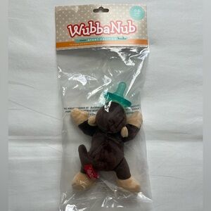 WubbaNub Brown Monkey Infant Pacifier Plush (New)